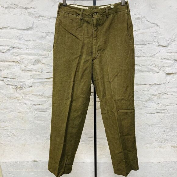Korean War MILITARY Wool Trousers Pants 31x31 (28x29 Actual) Army Uniform 50s - Picture 1 of 12